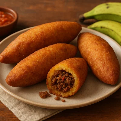Alcapurrias – Puerto-ricanische Yuca-Kochbananen-Taschen mit Rindfleischfüllung