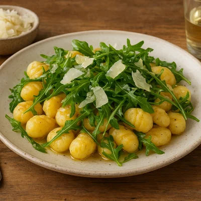 Gnocchi mit Rucola und Parmesanspänen