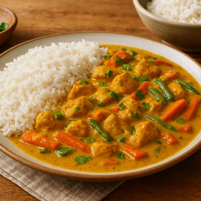Norfolk Island Hähnchen Curry mit Basmatireis