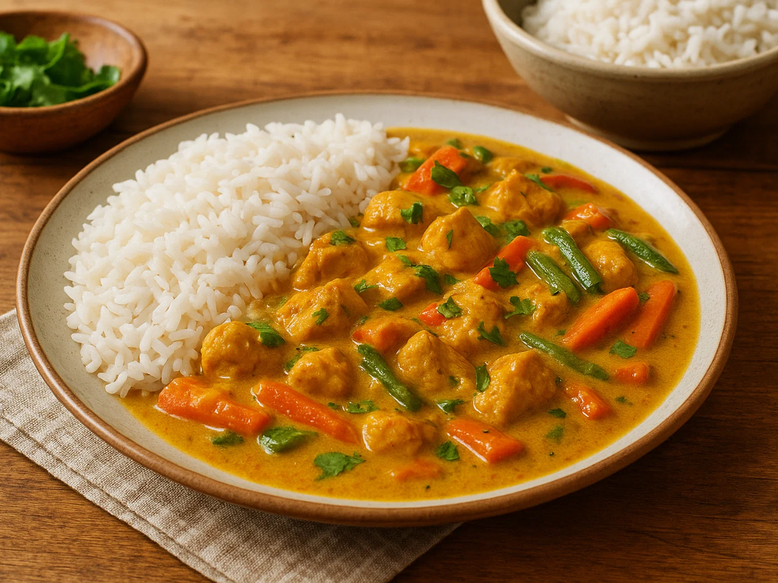 Norfolk Island Hähnchen Curry mit Basmatireis