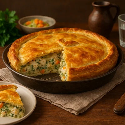 Herzhafte Fisch-Pastete mit Butterblätterteig