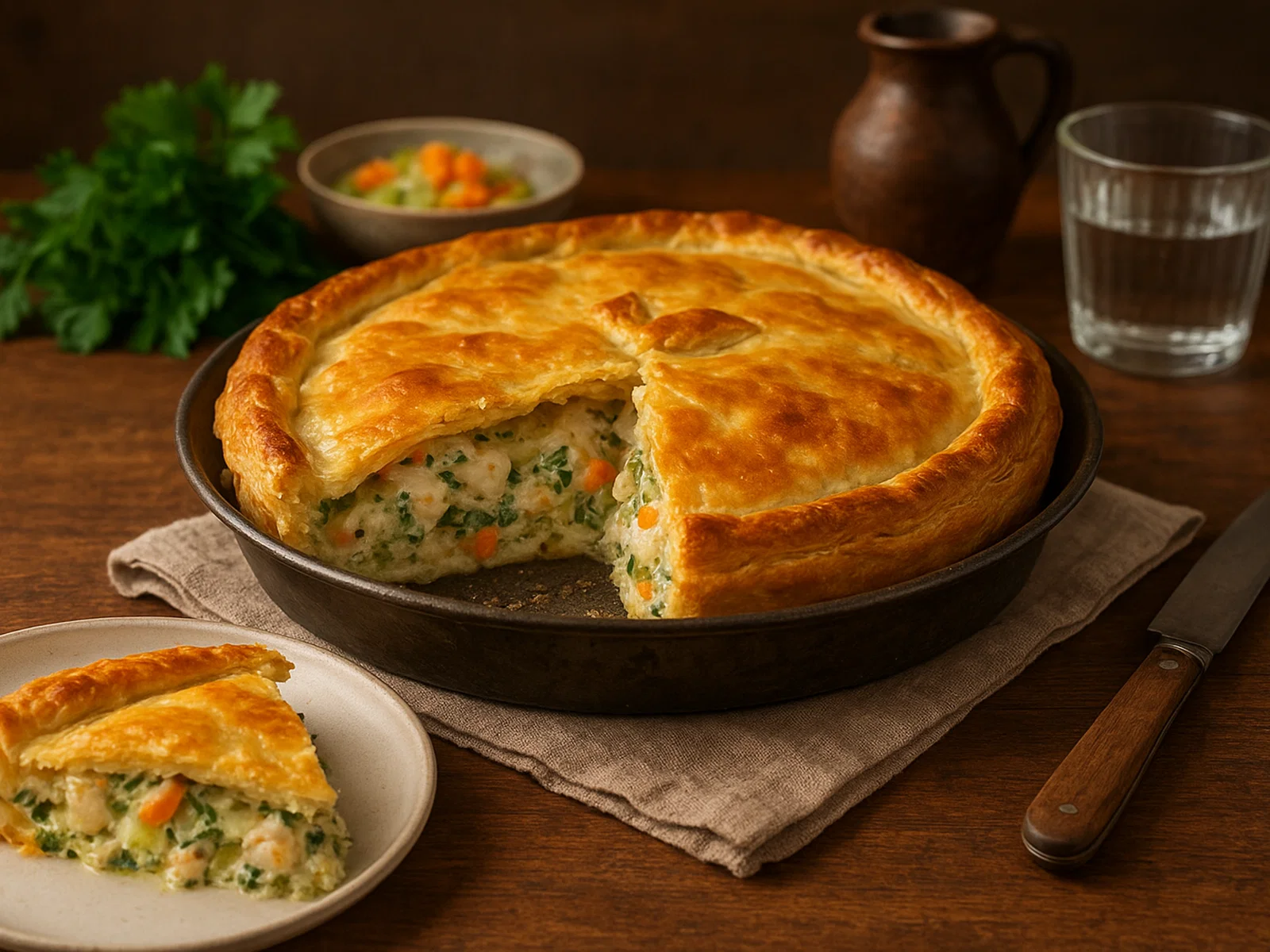 Herzhafte Fisch-Pastete mit Butterblätterteig
