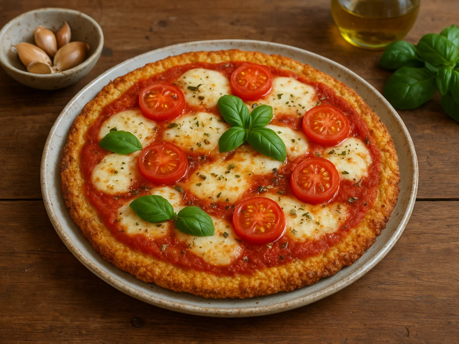 Glutenfreie Pizza mit Blumenkohlboden