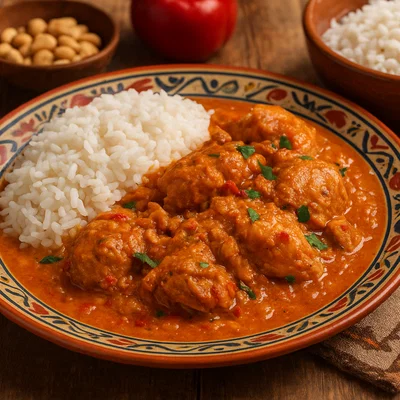 Kpelle-Huhn (Liberianisches Erdnuss-Tomaten-Huhn)