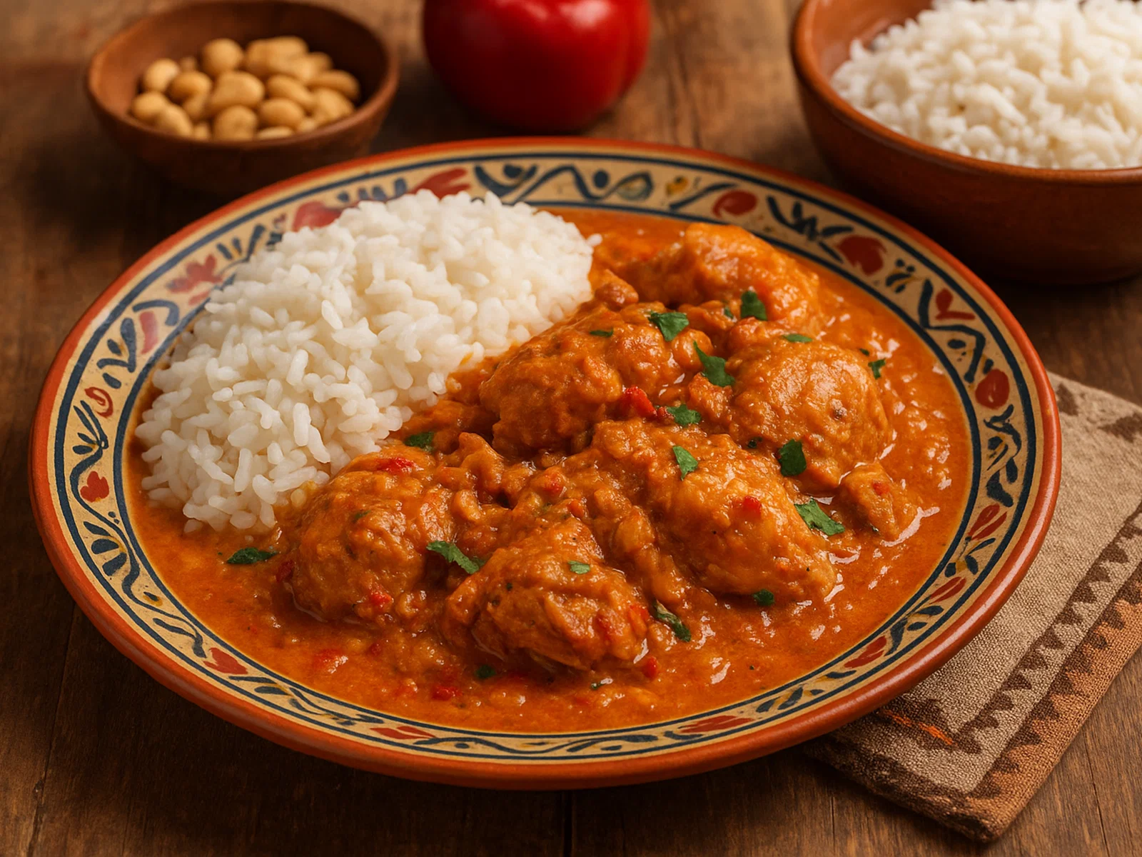 Kpelle-Huhn (Liberianisches Erdnuss-Tomaten-Huhn)