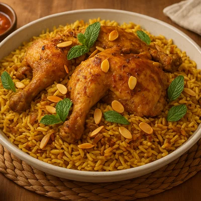 Machboos Deyay (Arabischer Hähnchen‑Reis-Eintopf)