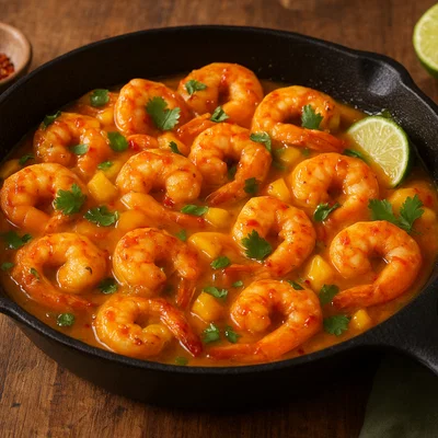 Mango-Chili-Garnelen aus der Pfanne