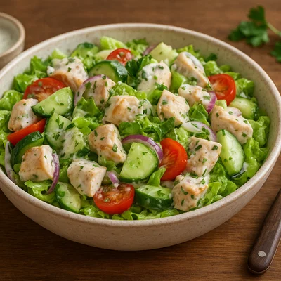 Hühnersalat mit griechischem Joghurtdressing
