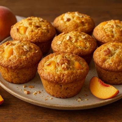 Saftige Pfirsich-Mandel-Muffins