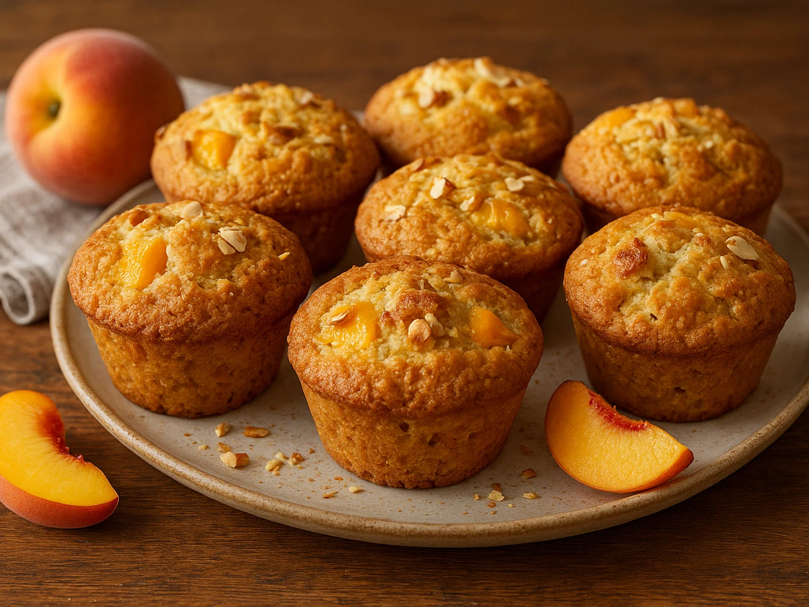 Saftige Pfirsich-Mandel-Muffins