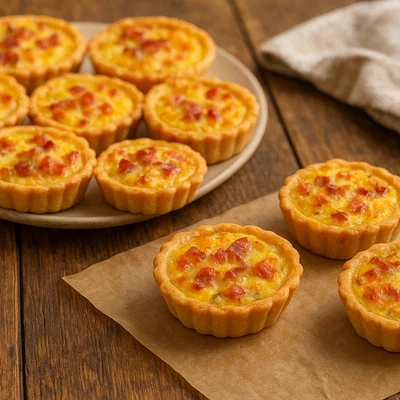 Mini-Quiche mit Speck und Käse