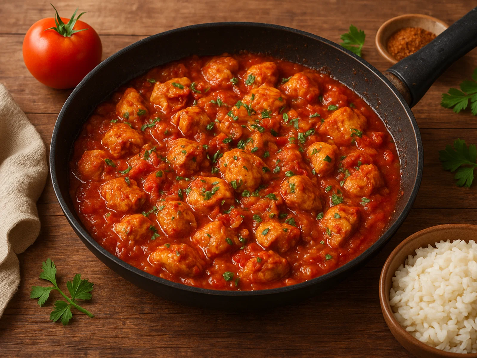 Roro – Würziges Hähnchen-Tomaten-Pfannengericht