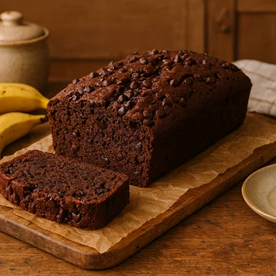 Saftiges Schokoladen-Bananenbrot