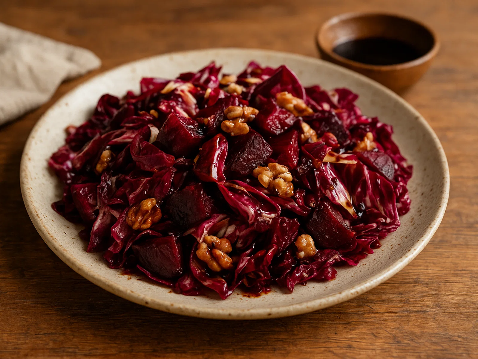Radicchio-Rote-Bete-Salat mit Balsamico-Dressing