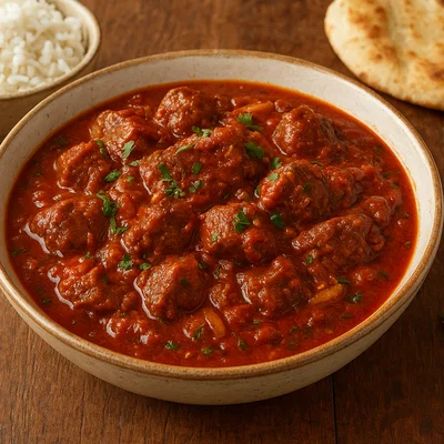 Eke – geschmortes Fleisch in würziger Kräuter-Tomaten-Sauce