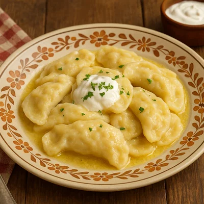 Rumänische Colțunași mit Kartoffel-Käse-Füllung