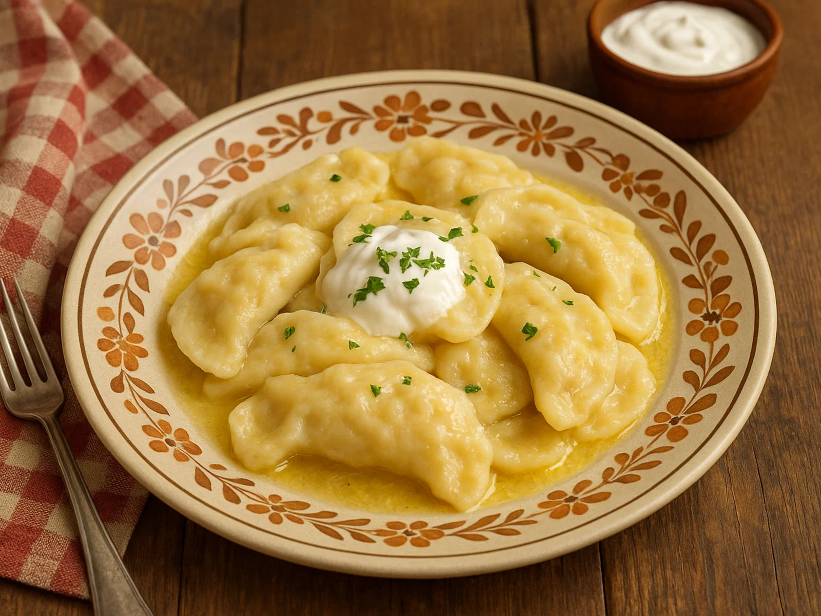 Rumänische Colțunași mit Kartoffel-Käse-Füllung