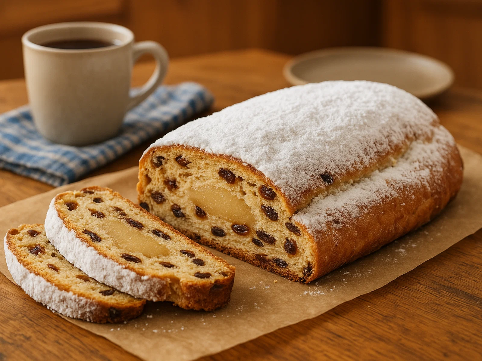 Klassischer Marzipan-Stollen