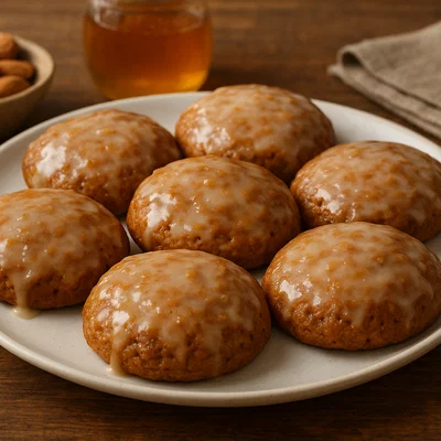 Weiche Lebkuchen mit Honigglasur