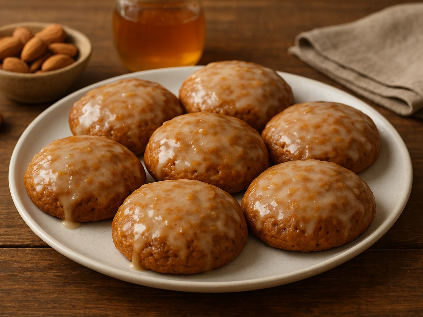 Weiche Lebkuchen mit Honigglasur