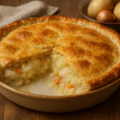 Pitcairninseln Fischpastete mit cremiger Kartoffel-Fisch-Füllung