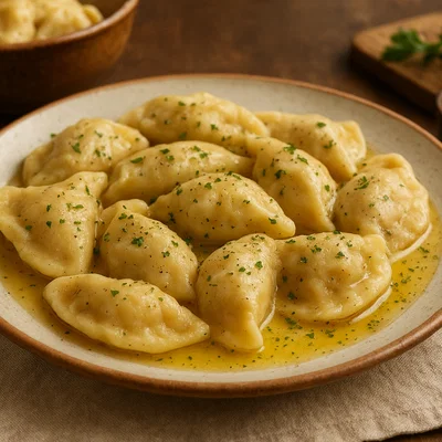 Idrijski Žlikrofi – Slowenische Kartoffelteigtaschen