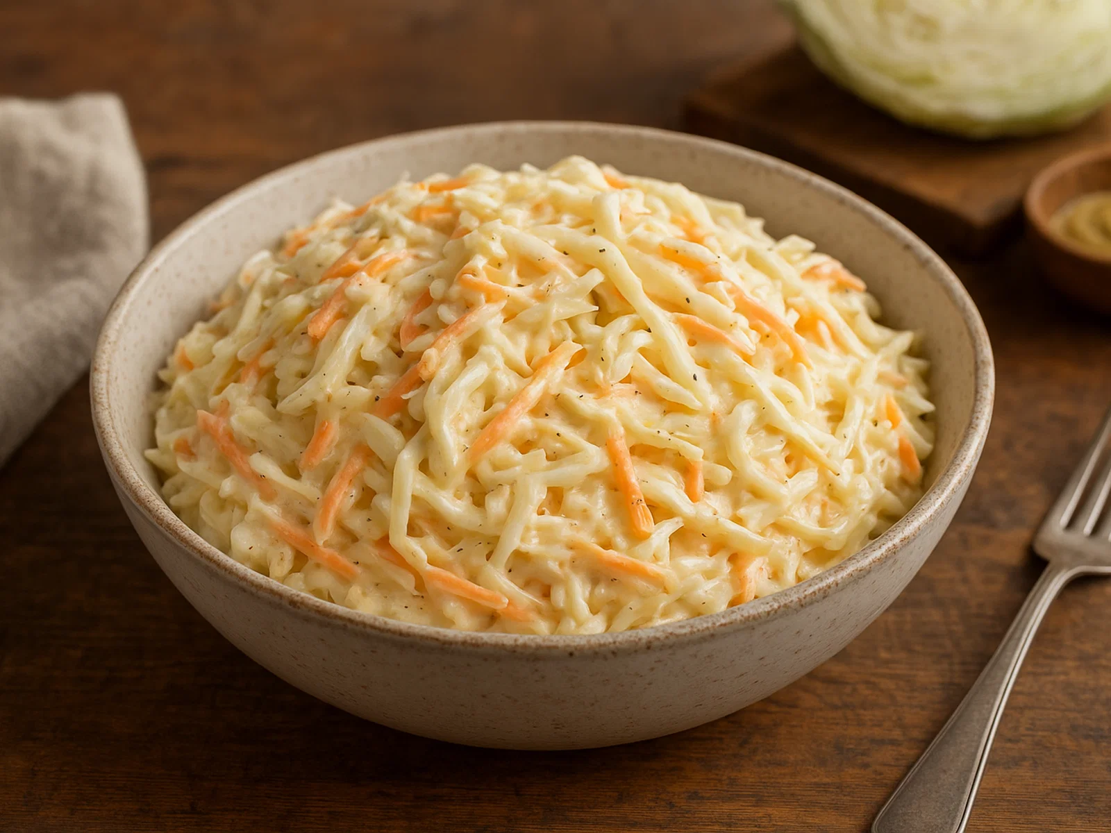 Coleslaw-Salat mit cremigem Krautsalat-Dressing