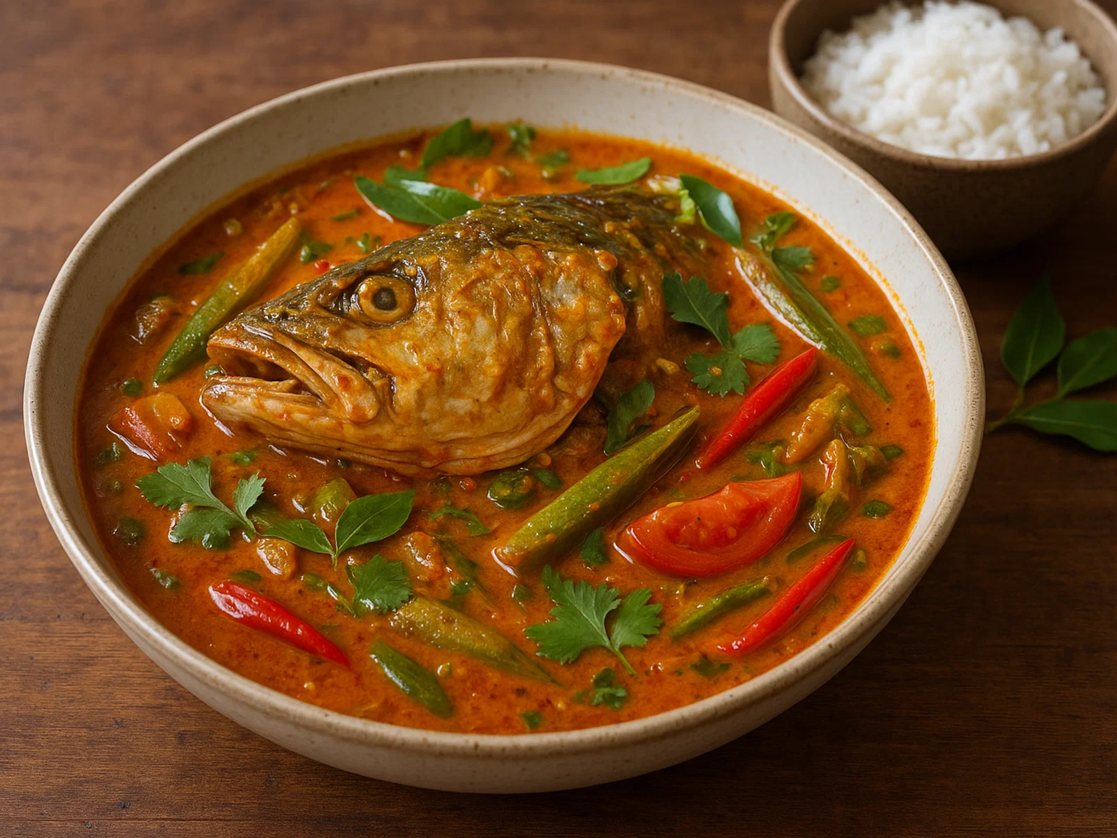 Fischkopf-Curry nach südostasiatischer Art
