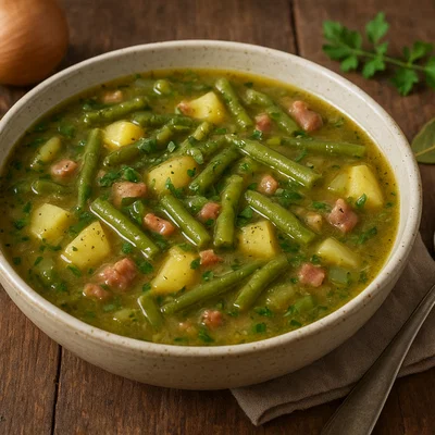 Bouneschlupp – Luxemburger Bohnensuppe mit Speck und Kartoffeln