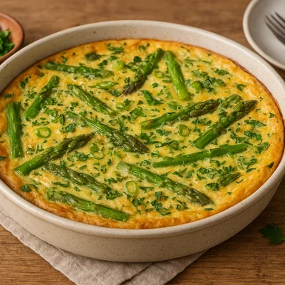 Spargel-Frittata mit frischen Kräutern