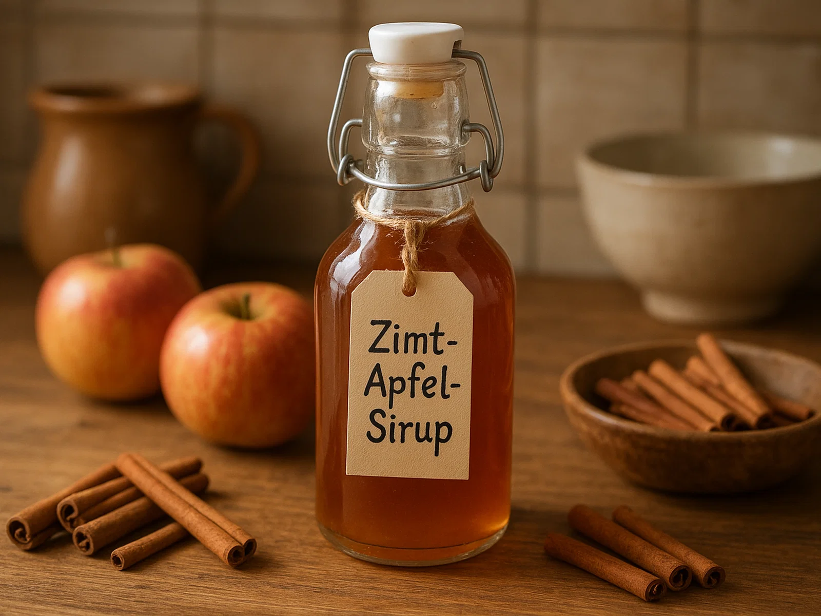 Zimt-Apfel-Sirup