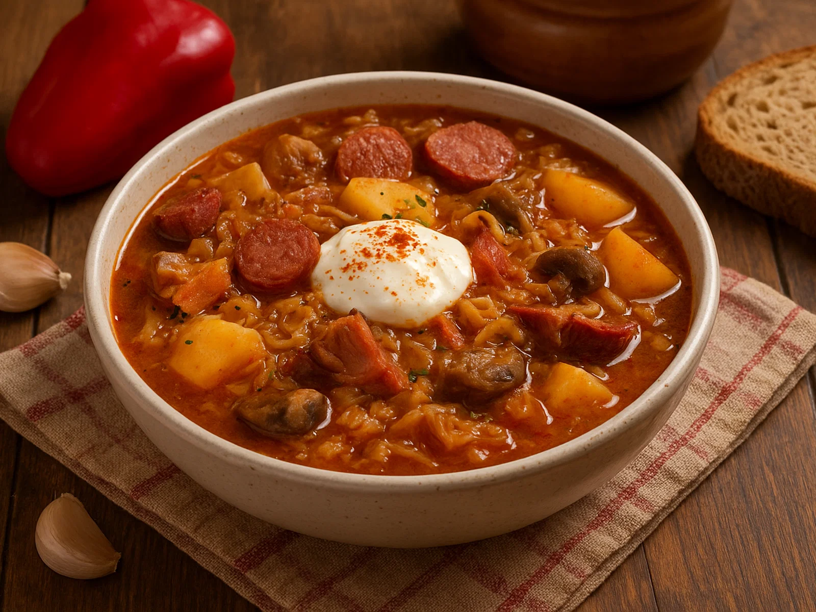 Kapustnica – Slowakische Weihnachtssauerkrautsuppe