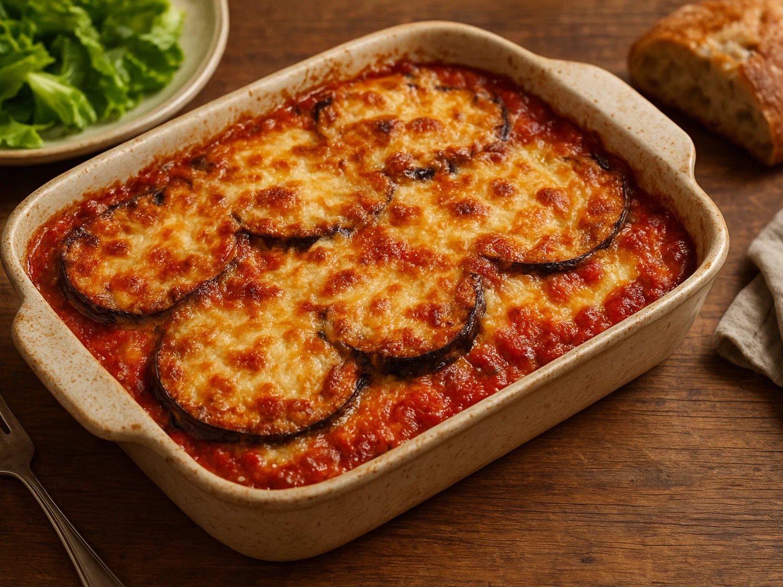 Auberginen-Parmesan aus dem Ofen (Parmigiana di Melanzane)