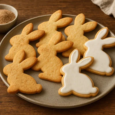 Osterhasen-Cookies mit Zimt und Vanille