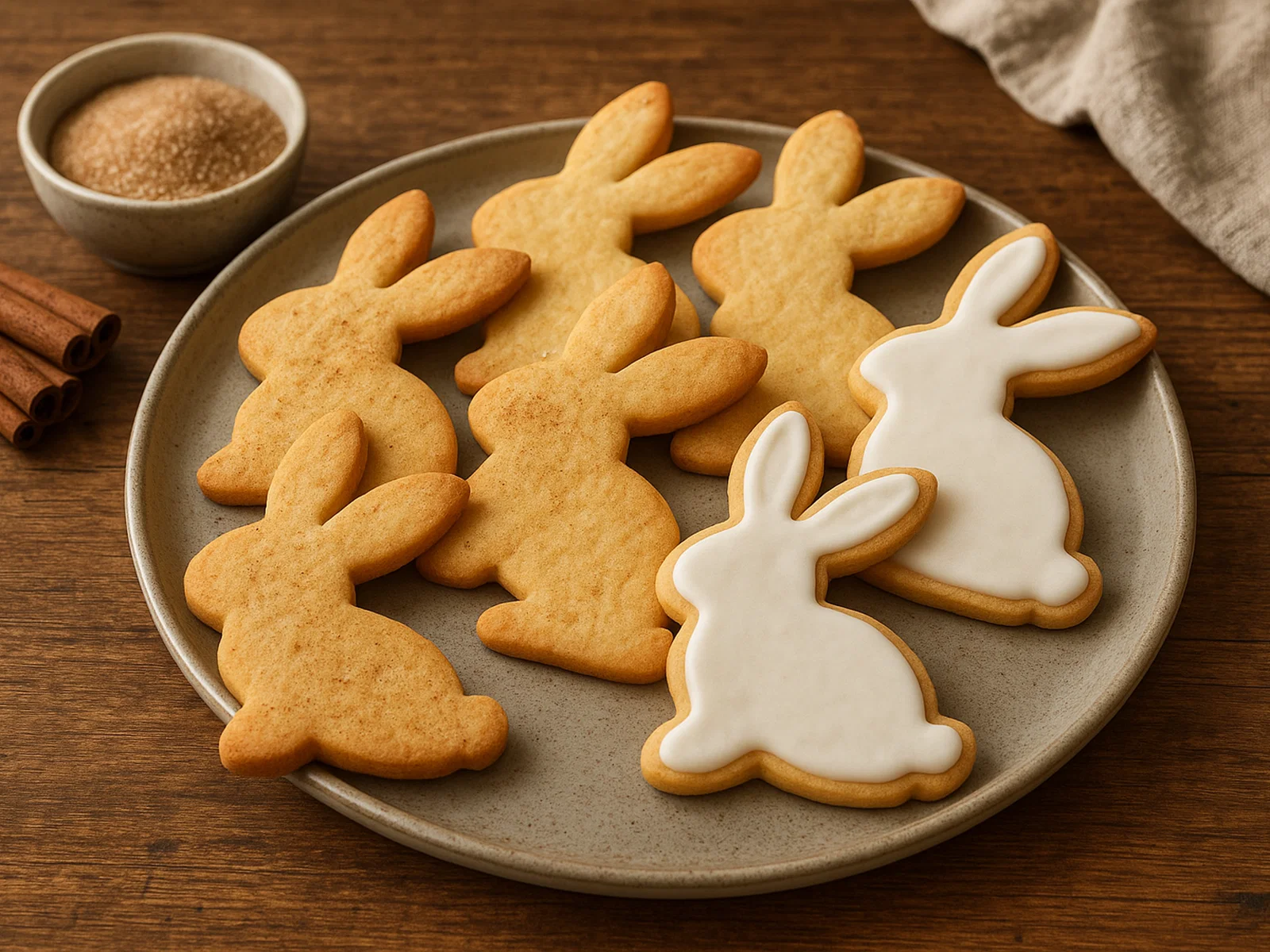 Osterhasen-Cookies mit Zimt und Vanille