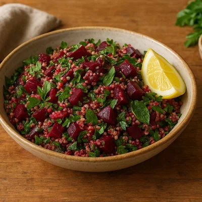 Rote-Bete-Quinoa-Salat mit Zitronen-Dressing