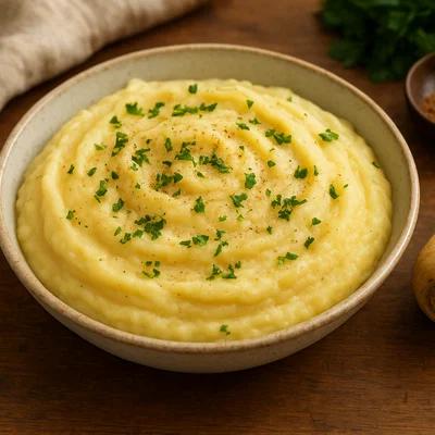 Cremiges Pastinaken-Püree mit Muskat und Petersilie