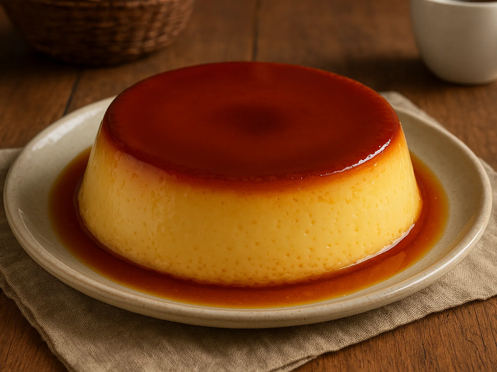 Brasilianischer Pudim de Leite (Karamell-Milchpudding)