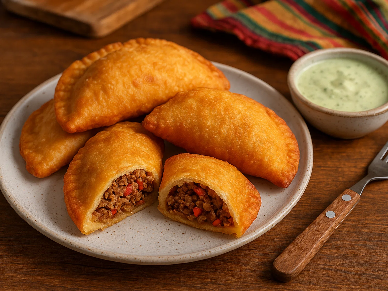 Pastechi – karibische gefüllte Teigtaschen mit Rinderhack