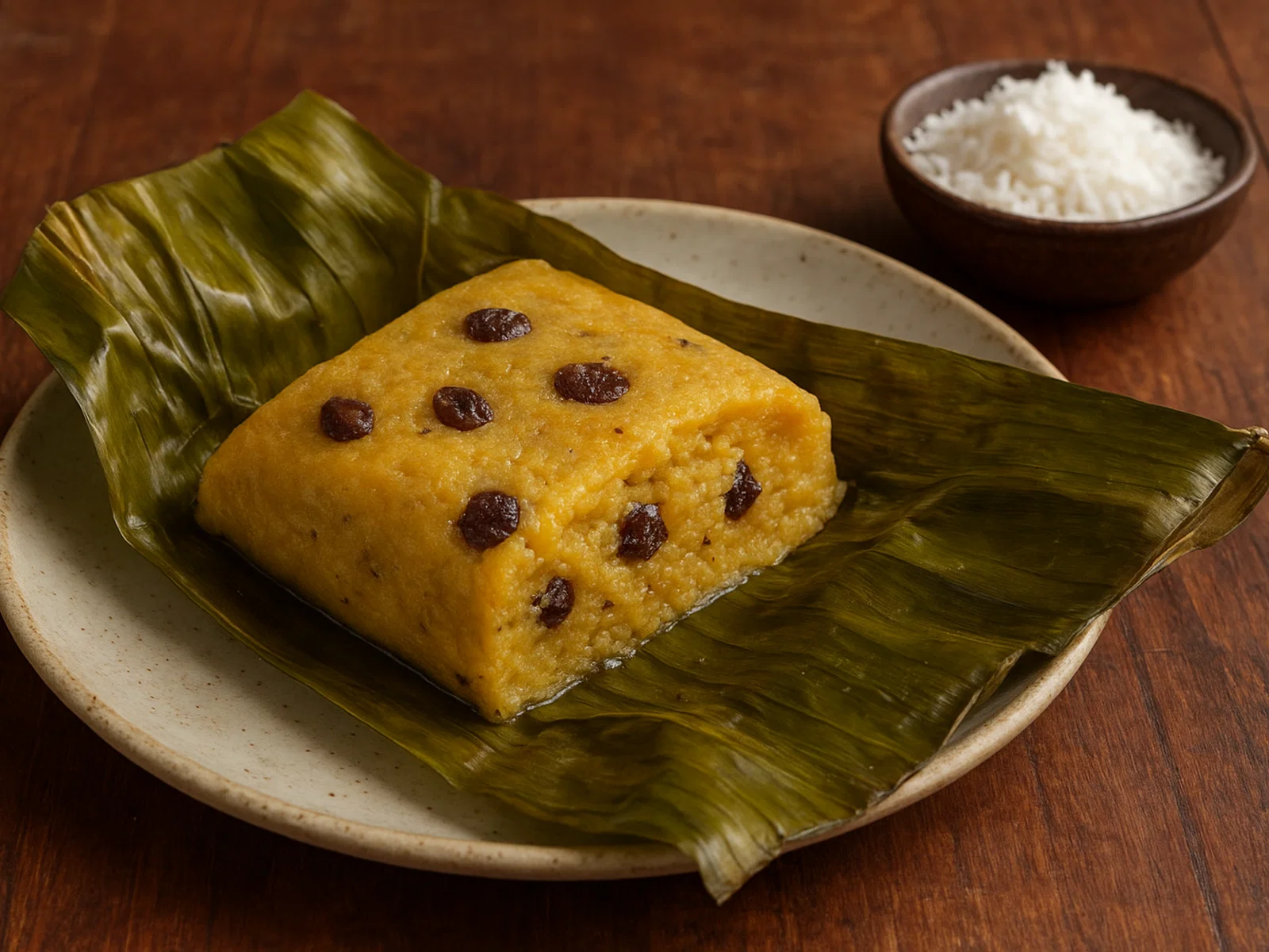 Paime – Gedämpftes karibisches Mais-Kokos-Dessert in Bananenblättern