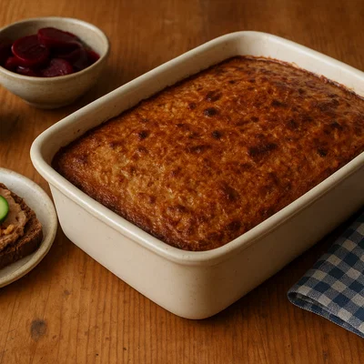 Dänischer Leverpostej (Leberpastete im Ofen gebacken)