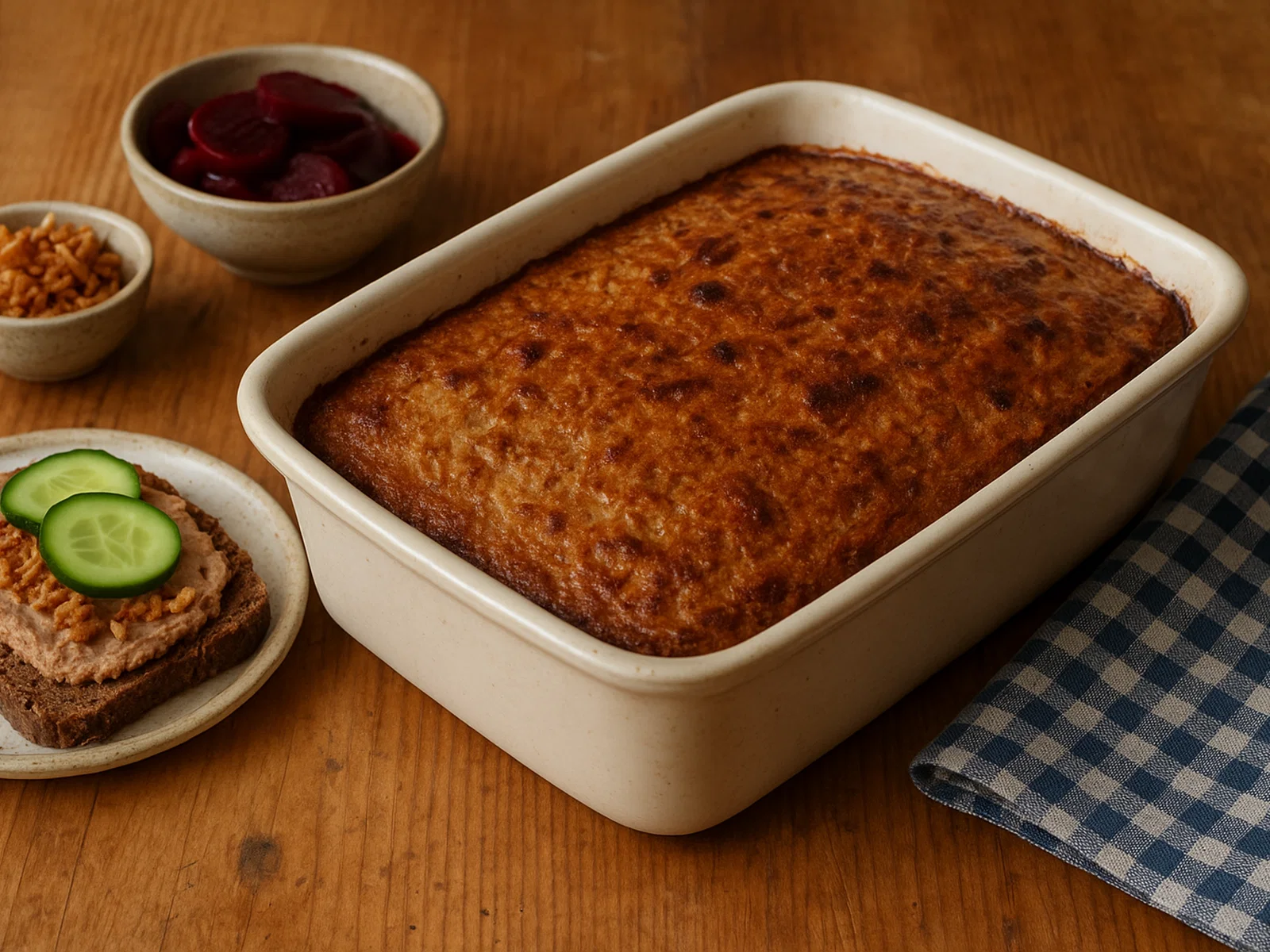 Dänischer Leverpostej (Leberpastete im Ofen gebacken)