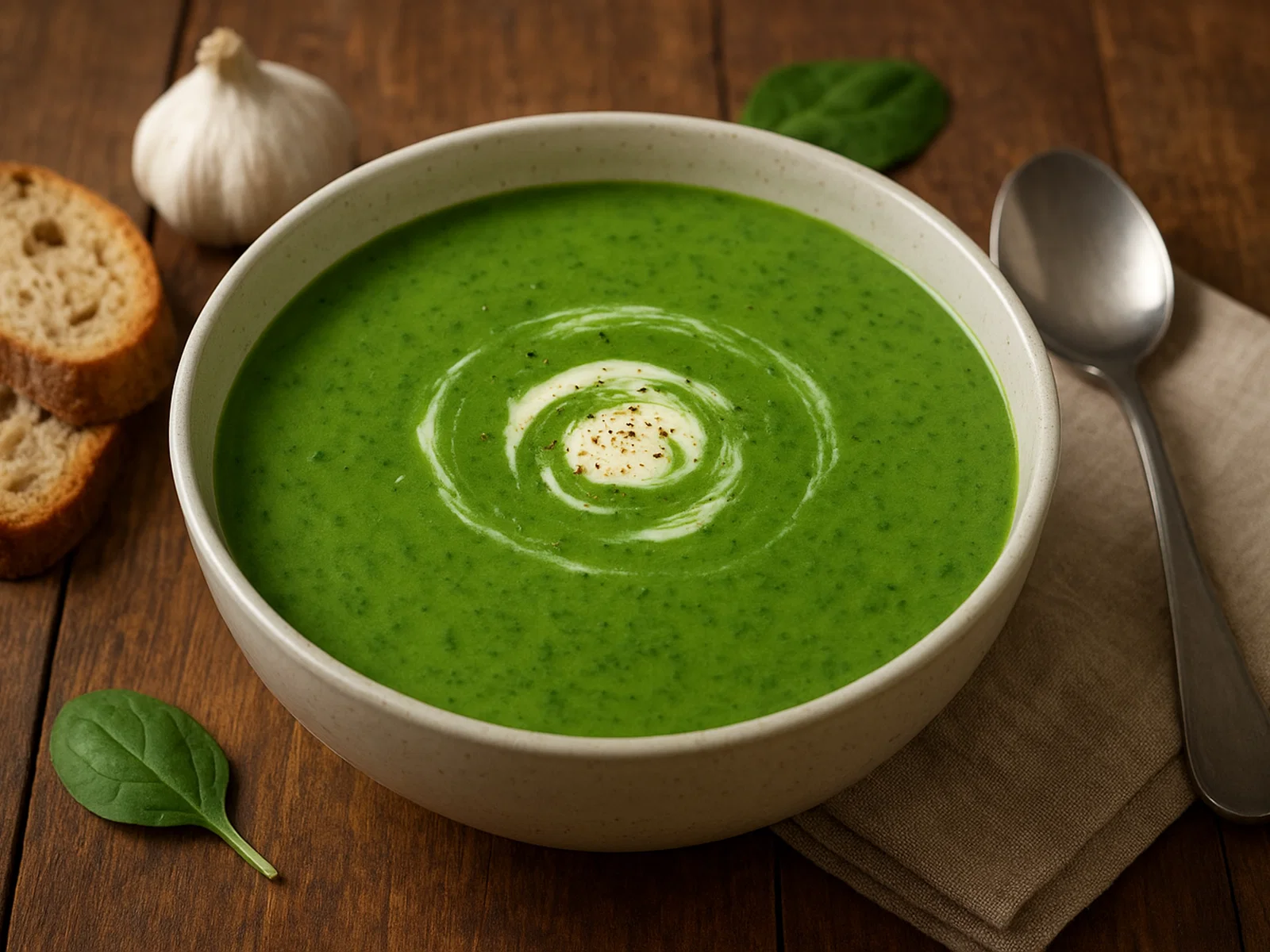 Spinat-Cremesuppe