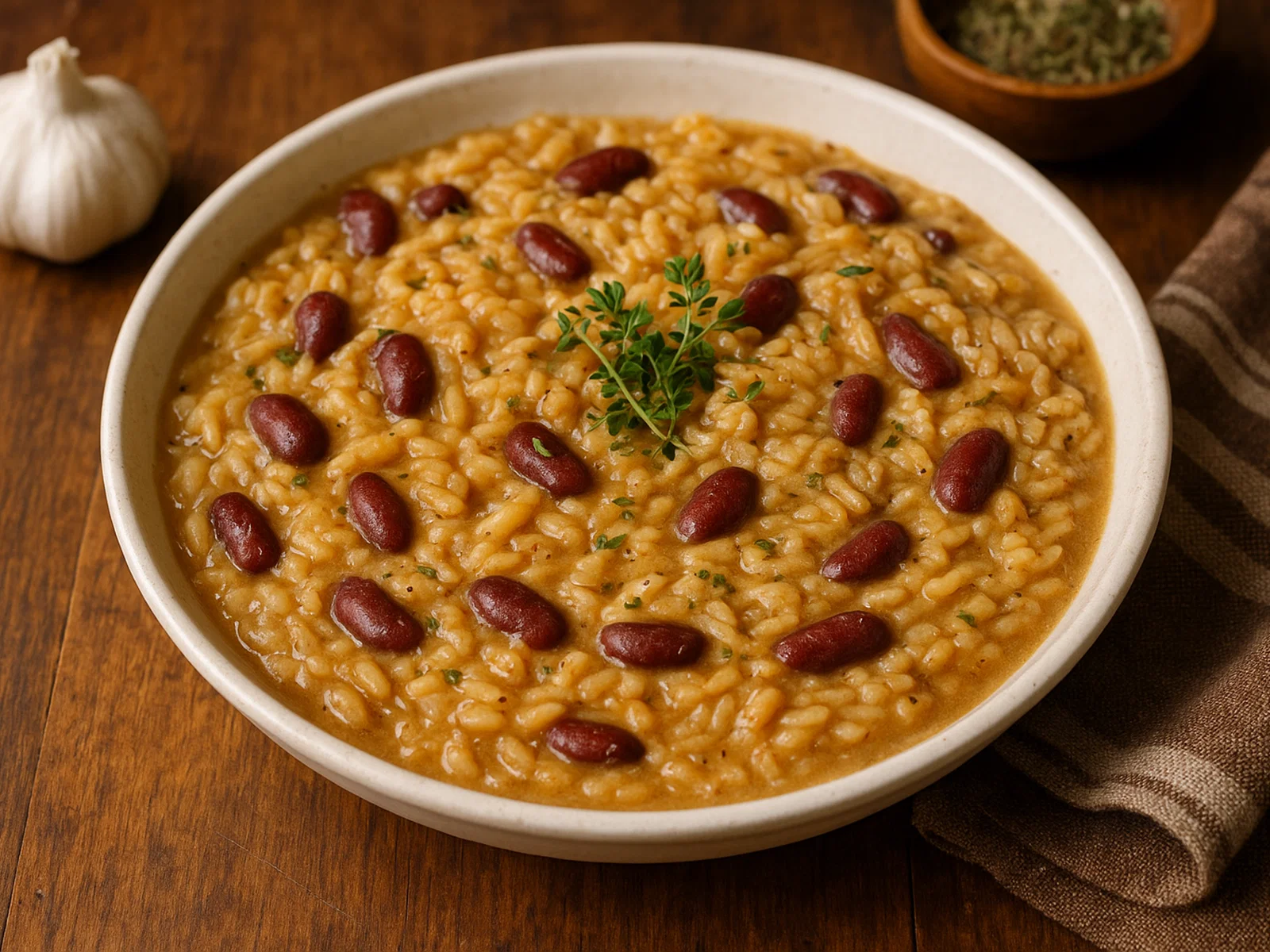 Karibischer Cook-Up Rice mit Bohnen und Kokosmilch