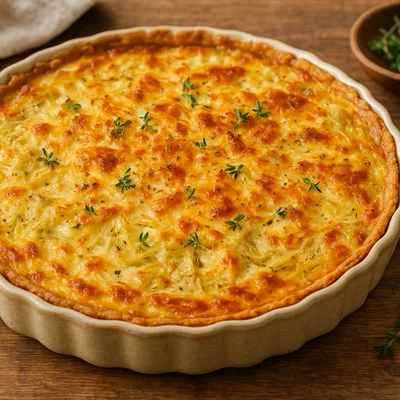 Chinakohl-Quiche mit goldbrauner Käsekruste