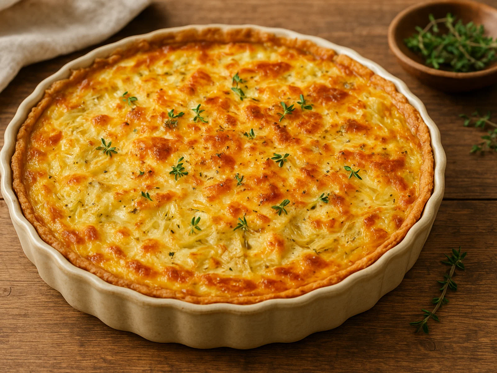 Chinakohl-Quiche mit goldbrauner Käsekruste