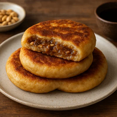 Koreanische Hotteok (gefüllte süße Pfannkuchen)