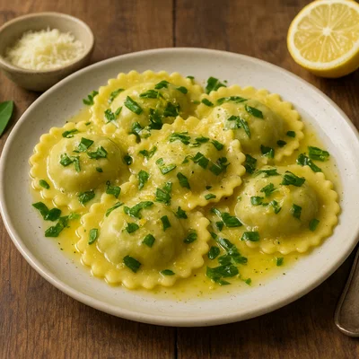 Bärlauch-Ravioli mit Ricotta-Füllung