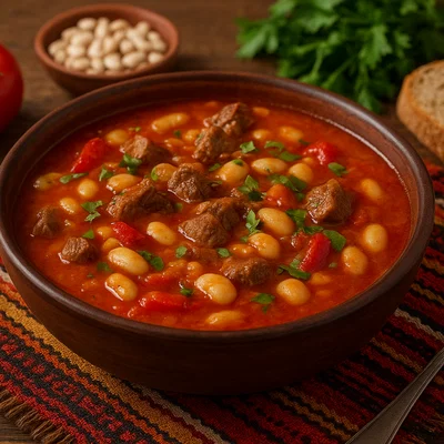 Bulgarische Bob Chorba (Bohnensuppe mit Rindfleisch)