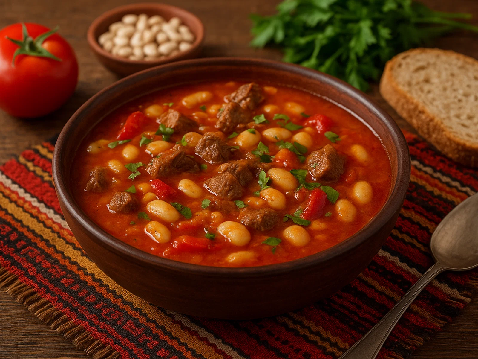 Bulgarische Bob Chorba (Bohnensuppe mit Rindfleisch)